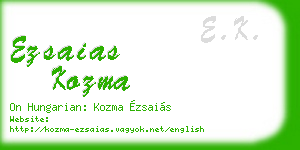 ezsaias kozma business card
